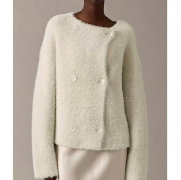 J. Crew Double Faced Wool Blend Teddy Jacket Medium - Picture 2 of 10